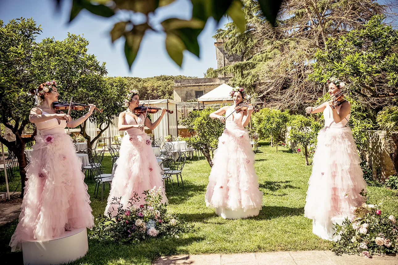 intrattenimento musicale per matrimoni a cura di un quartetto di archi