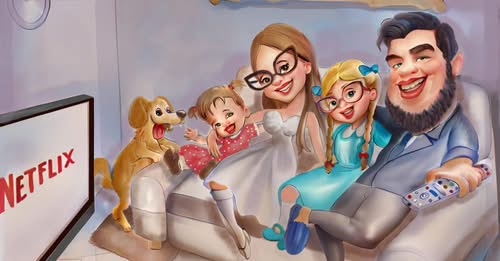 caricaturista matrimonio